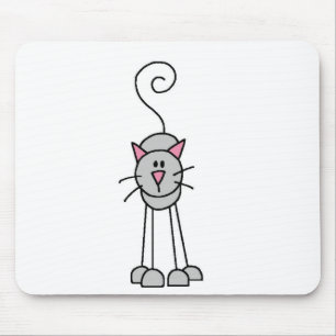 Stick Figuur Cats Mousepad Muismat