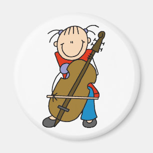 Stick Figuur Cello Magnet Magneet