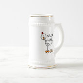 Stick Figuur Chicken T-shirts and Gifts Bierpul (Voorkant rechts)
