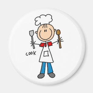 Stick Figuur Cook T-shirts en geschenken Magneet