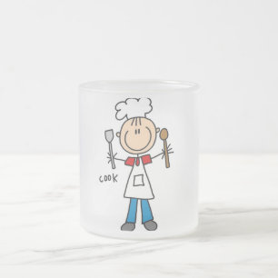 Stick Figuur Cook T-shirts en geschenken Matglas Koffiemok