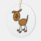 Stick Figuur Dog T-shirts en cadeautjes Keramisch Ornament (Links)