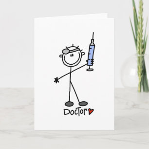 Stick figuur dokter kaart