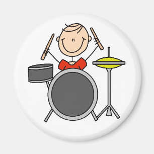 Stick Figuur Drummer Magnet Magneet
