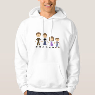 Stick Figuur familie Hoodie