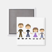 Stick Figuur familie Magneet (Voorkant / Achterkant)