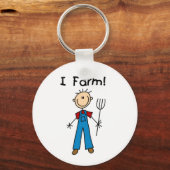 Stick Figuur Farmer Sleutelhanger (Voorkant)