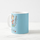 Stick Figuur Fisherman Koffiemok (Voorkant links)