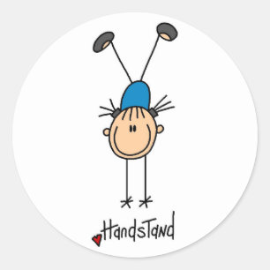 Stick Figuur Girl Doing Handsets stickers