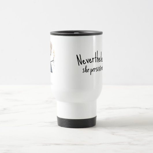 Stick Figuur Girl met Sneakers en Daisies Reisbeker (Center)