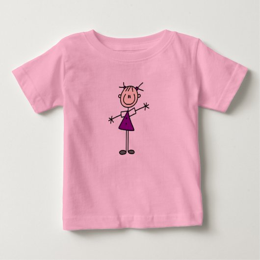 Stick Figuur Girl Shirt (Voorkant)