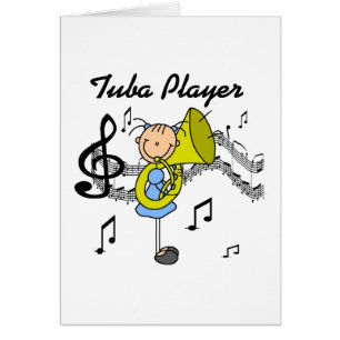 Stick Figuur Girl Tuba Player T-shirts en GIfts