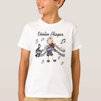 Stick Figuur Girl Violin Player T-shirts en cadeau