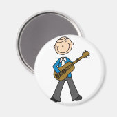 Stick figuur gitarist magneet (Voorkant / Achterkant)
