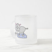 Stick Figuur Hippo T-shirts en cadeautjes Matglas Koffiemok (Voorkant links)