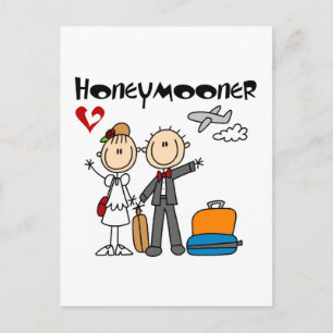 Stick Figuur Honeymooner T-shirts en cadeautjes Briefkaart