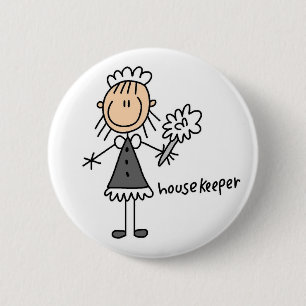 Stick Figuur Housekeeper Button