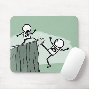 Stick figuur Humor voor 2026 Nieuwjaar Muismat