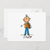 Stick Figuur Hunter Briefkaart (Voorkant / Achterkant)