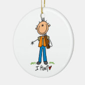 Stick Figuur Hunter Keramisch Ornament (Links)