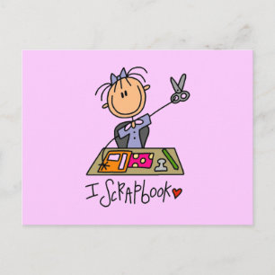 Stick Figuur I Scrapbook Tshirts and Gifts Briefkaart