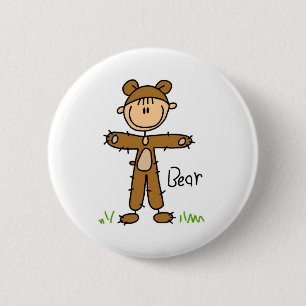 Stick Figuur in Beer Suit Button