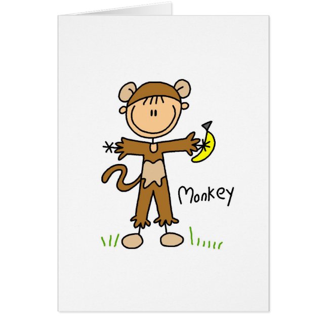 Stick Figuur in Monkey Suit Card (Voorkant)