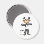 Stick figuur in panda pak magneet (Voorkant / Achterkant)