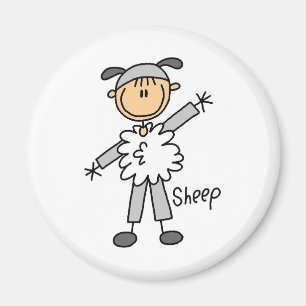 Stick Figuur in Sheep Suit Magnet Magneet