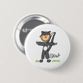 Stick Figuur in Skunk Suit Button (Voorkant /achterkant)