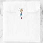 Stick figuur kin ups Sticker (Tas)