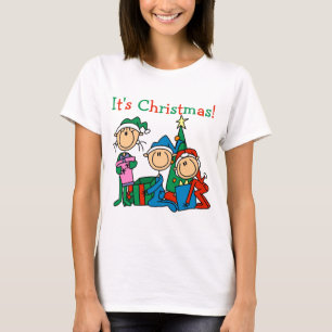Stick Figuur Kinder Het zijn kersttshirts en cadea T-shirt