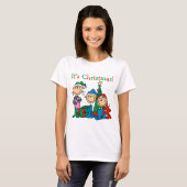 Stick Figuur Kinder Het zijn kersttshirts en cadea T-shirt (Voorkant volledig)