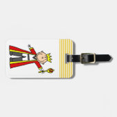 Stick Figuur King Bagagelabel (Voorkant horizontaal)