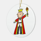 Stick Figuur King Keramisch Ornament (Links)