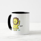 Stick Figuur lion T-shirts en cadeautjes Mok (Voorkant links)