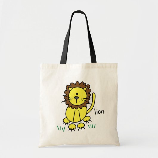 Stick Figuur lion T-shirts en cadeautjes Tote Bag (Voorkant)