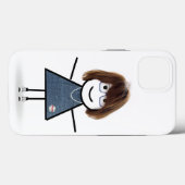 Stick figuur meisje in een bril Case-Mate iPhone case (Achterkant (horizontaal))