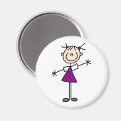 Stick figuur meisje magneet (Voorkant / Achterkant)
