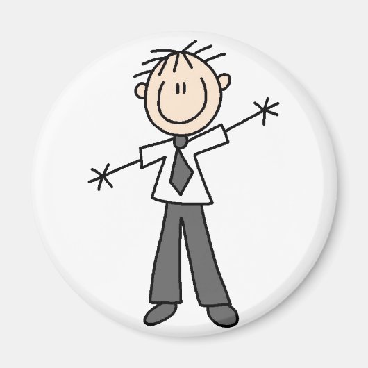 Stick figuur papa magneet (Voorkant)