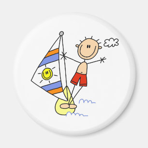 Stick figuur parasailing magneten