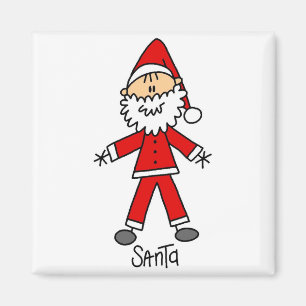 Stick Figuur Santa Claus Tshirts en Geschenken Magneet