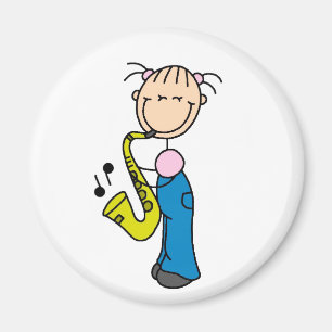 Stick Figuur Saxophone Magnet Magneet