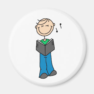 Stick Figuur Sing Magnet Magneet