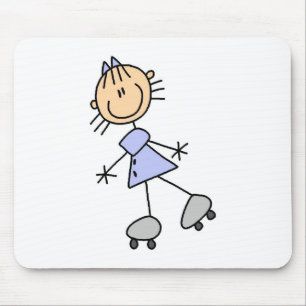 Stick Figuur Skater Mousepad Muismat