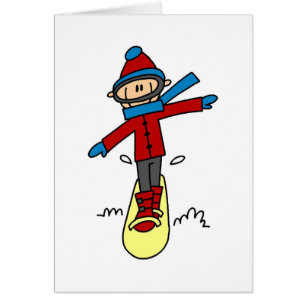 Stick Figuur Snowboarding