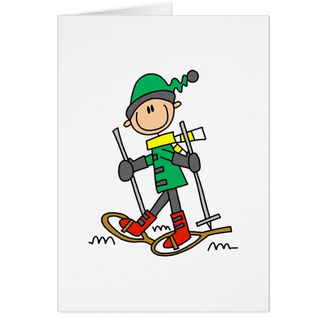 Stick Figuur Snowshoing (Voorkant)