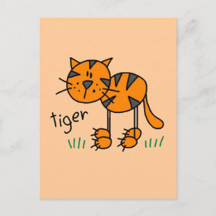 Stick Figuur Tiger T-shirts en cadeautjes Briefkaart