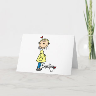 Stick Figuur Verwacht Baby Aankondiging