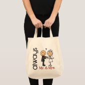 Stick Figuur Wedding Couple Mr. & Mrs Altijd Tote Bag (Voorkant (product))